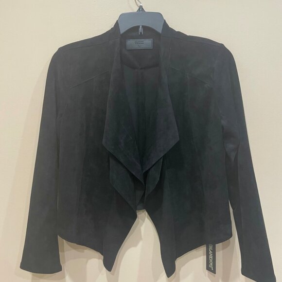 BLANK NYC JACKET COCO FAUX BLACK SUEDE SZ M OPEN FRONT ROCK GRUNGE GOTHCORE - Picture 15 of 16